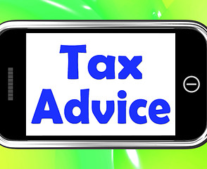 Image showing Tax Advice On Phone Shows Taxation Irs Help