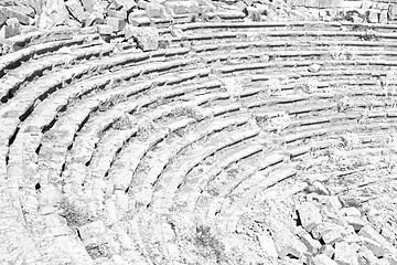 Image showing  broken  in turkey europe  termessos  the old theatre abstract t