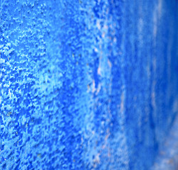 Image showing blue  in texture wall and  morocco africa abstract