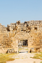 Image showing  in  perge old  roman temple 