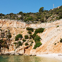 Image showing asia in thurkey antalya lycia way water rocks and sky near the n