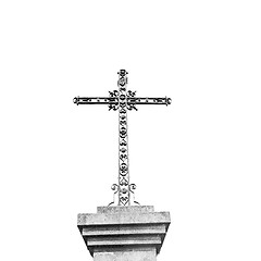 Image showing  catholic  abstract sacred  cross in italy europe and the sky ba