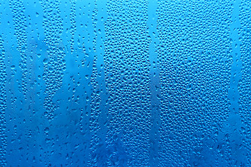 Image showing Water drops on glass