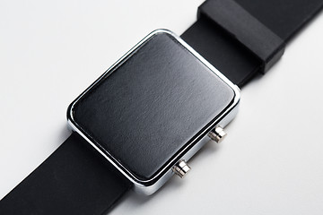 Image showing close up of black smart watch