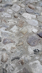 Image showing Road surface paved with rough stones