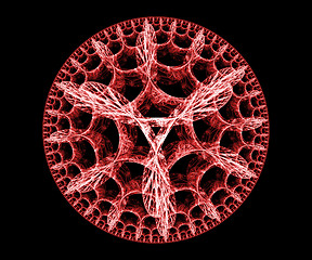 Image showing Red fractal ring