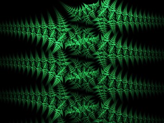 Image showing Green floral fractal