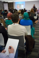 Image showing taking notes on business conference