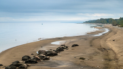 Image showing Beach of Baltic sea early in the morning