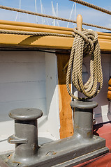 Image showing Blocks and tackles of a sailing vessel
