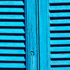 Image showing  venetian blind     in    santorini europe greece  old architect