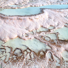 Image showing abstract in pamukkale turkey asia the old calcium bath and trave