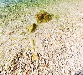 Image showing asia in thurkey antalya lycia way water rocks and sky near the n