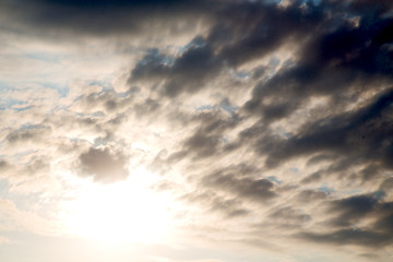 Image showing in the red   sky cloud and  orange color