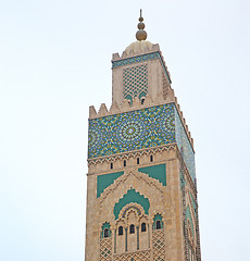 Image showing  muslim in  mosque the history  symbol   morocco  africa  minare