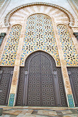 Image showing historical in  antique building  morocco style africa   wood and