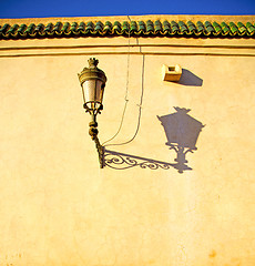 Image showing street lamp old construction in africa morocco and  leather near