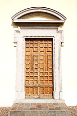 Image showing old   door    in italy old ancian wood   nail