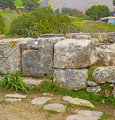 Image showing volubilis in morocco africa the old street