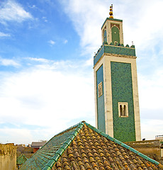 Image showing  muslim   in   mosque  the history  symbol morocco  africa  mina