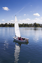 Image showing Sailing on the lake