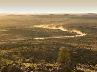 Image showing racing through the desert