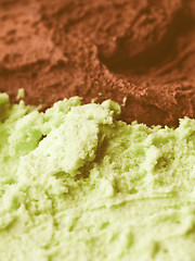 Image showing Retro looking Mint chocolate ice cream