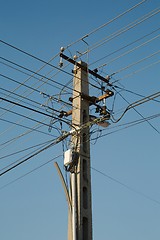 Image showing Electric Lines Column