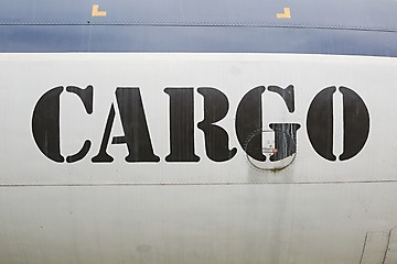 Image showing Cargo label on aircraft