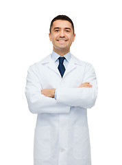 Image showing smiling male doctor in white coat