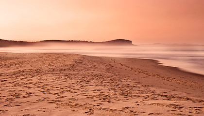 Image showing sunset beach