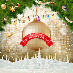 Image showing Christmas greeting card. EPS 10