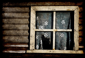 Image showing old grunge window