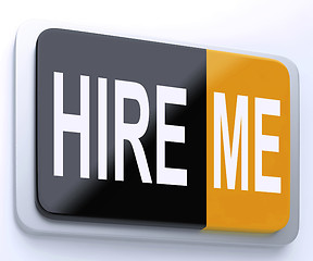 Image showing Hire Me Button Shows Employment Online