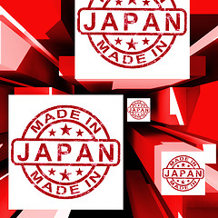 Image showing Made In Japan On Cubes Showing Japanese Industry