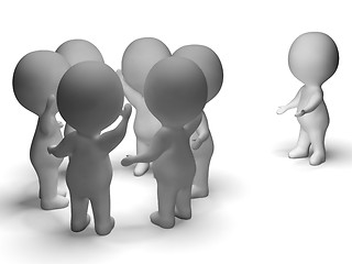 Image showing Excluded From Group 3d Character Shows Bullying