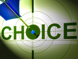 Image showing Choice Shows Life Decision Of Work Home