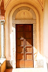 Image showing old   door    in italy old ancian  texture nail