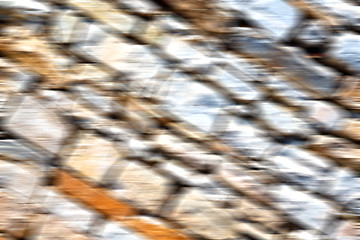 Image showing  greece cracked  step   brick in    old wall and texture materia