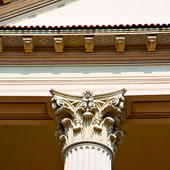 Image showing abstract old column in the  country  of europe italy and marble 