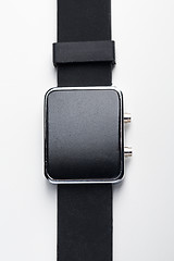 Image showing close up of black smart watch