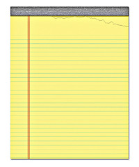 Image showing yellow notepad