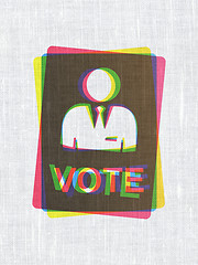 Image showing Politics concept: Ballot on fabric texture background