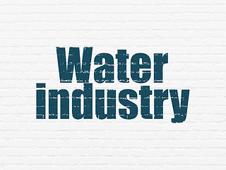 Image showing Manufacuring concept: Water Industry on wall background