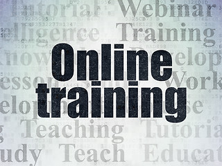 Image showing Education concept: Online Training on Digital Paper background