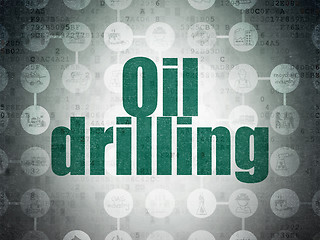 Image showing Manufacuring concept: Oil Drilling on Digital Paper background