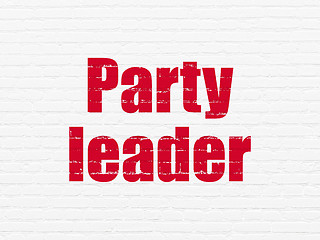 Image showing Political concept: Party Leader on wall background