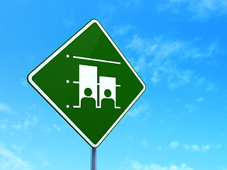 Image showing Politics concept: Election on road sign background