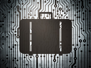 Image showing Tourism concept: circuit board with Bag