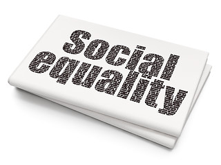 Image showing Political concept: Social Equality on Blank Newspaper background